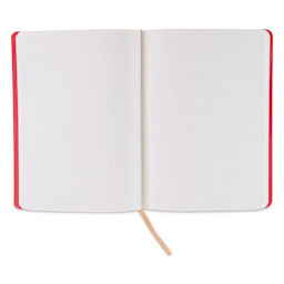 Fabriano Ispira Soft-Cover Notebook - Red, 5-4/5" x 8-1/4", Dot Grid, open