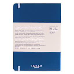 Fabriano Ispira Soft-Cover Notebook - Blue, 5-4/5" x 8-1/4", Ruled, back cover
