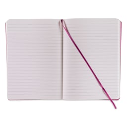 Fabriano Ispira Soft-Cover Notebook - Purple, 5-4/5" x 8-1/4", Ruled, open