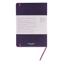 Fabriano Ispira Soft-Cover Notebook - Purple, 5-4/5" x 8-1/4", Ruled, back cover
