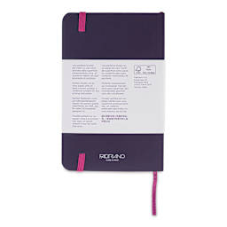 Fabriano Ispira Soft-Cover Notebook - Purple, 3-1/2" x 5-1/2", Dot Grid, back cover