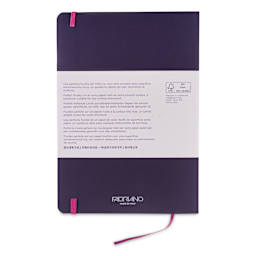 Fabriano Ispira Soft-Cover Notebook - Purple, 5-4/5" x 8-1/4", Dot Grid, back cover