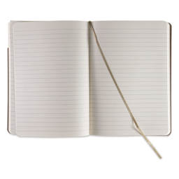 Fabriano Ispira Soft-Cover Notebook - Brown, 5-4/5" x 8-1/4", Ruled, open