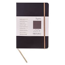 Fabriano Ispira Soft-Cover Notebook - Brown, 5-4/5" x 8-1/4", Dot Grid, front cover