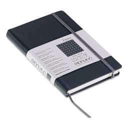 Fabriano Ispira Hard-Cover Notebook - Black, 3-1/2" x 5-1/2", Dot Grid