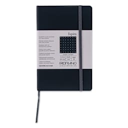 Fabriano Ispira Hard-Cover Notebook - Black, 3-1/2" x 5-1/2", Dot Grid, front cover