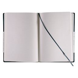 Fabriano Ispira Hard-Cover Notebook - Black, 5-4/5" x 8-1/4", Dot Grid, open