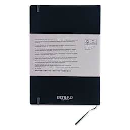 Fabriano Ispira Hard-Cover Notebook - Black, 5-4/5" x 8-1/4", Dot Grid, back cover