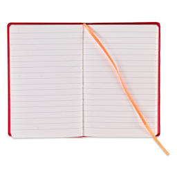 Fabriano Ispira Hard-Cover Notebook - Red, 3-1/2" x 5-1/2", Lined, open