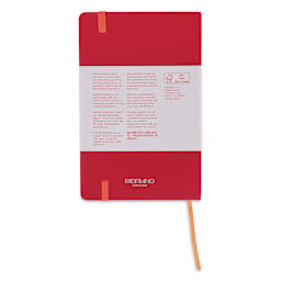 Fabriano Ispira Hard-Cover Notebook - Red, 3-1/2" x 5-1/2", Lined, back cover