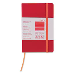 Fabriano Ispira Hard-Cover Notebook - Red, 3-1/2" x 5-1/2", Lined, front cover