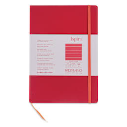 Fabriano Ispira Hard-Cover Notebook - Red, 5-4/5" x 8-1/4", Lined, front cover