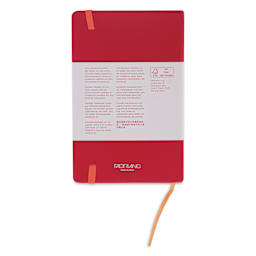 Fabriano Ispira Hard-Cover Notebook - Red, 3-1/2" x 5-1/2", Dot Grid, back cover