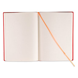 Fabriano Ispira Hard-Cover Notebook - Red, 5-4/5" x 8-1/4", Dot Grid, open