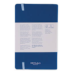 Fabriano Ispira Hard-Cover Notebook - Blue, 3-1/2" x 5-1/2", Lined, back cover