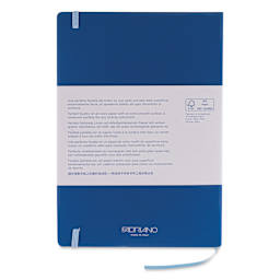 Fabriano Ispira Hard-Cover Notebook - Blue, 5-4/5" x 8-1/4", Lined, back cover