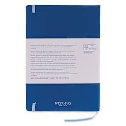 Fabriano Ispira Hard-Cover Notebook - Blue, 5-4/5" x 8-1/4", Dot Grid, back cover