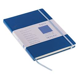 Fabriano Ispira Hard-Cover Notebook - Blue, 5-4/5" x 8-1/4", Dot Grid