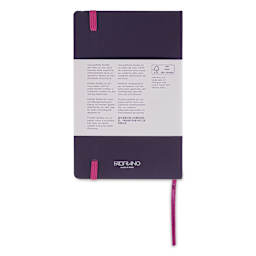 Fabriano Ispira Hard-Cover Notebook - Purple, 3-1/2" x 5-1/2", Dot Grid, back cover