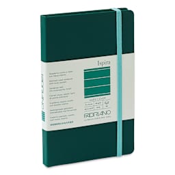 Fabriano Ispira Hard-Cover Notebook - Green, 3-1/2" x 5-1/2", Lined, front cover