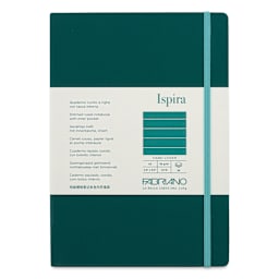 Fabriano Ispira Hard-Cover Notebook - Green, 5-4/5" x 8-1/4", Lined, front cover