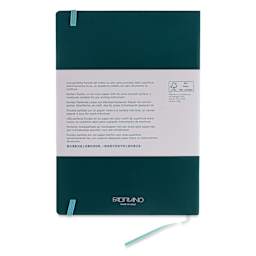 Fabriano Ispira Hard-Cover Notebook - Green, 5-4/5" x 8-1/4", Dot Grid, back cover