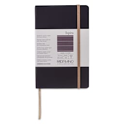 Fabriano Ispira Hard-Cover Notebook - Brown, 3-1/2" x 5-1/2", Lined, front cover