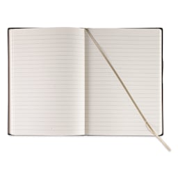 Fabriano Ispira Hard-Cover Notebook - Brown, 5-4/5" x 8-1/4", Lined, open