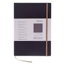 Fabriano Ispira Hard-Cover Notebook - Brown, 5-4/5" x 8-1/4", Lined, front cover
