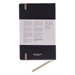 Fabriano Ispira Hard-Cover Notebook - Brown, 3-1/2" x 5-1/2", Dot Grid, back cover