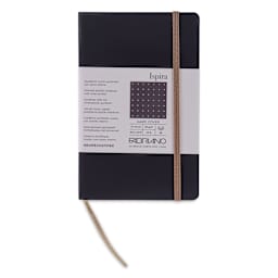 Fabriano Ispira Hard-Cover Notebook - Brown, 3-1/2" x 5-1/2", Dot Grid, front cover