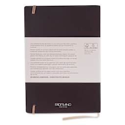 Fabriano Ispira Hard-Cover Notebook - Brown, 5-4/5" x 8-1/4", Dot Grid, back cover