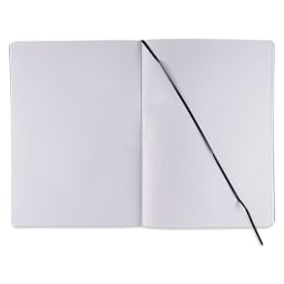 Fabriano EcoQua Plus Stitch-Bound Notebook - Black, 8-1/4" x 11-3/4", Dot Grid, open