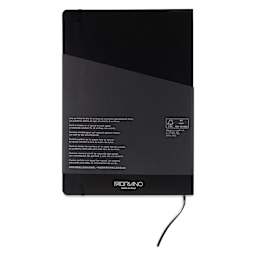 Fabriano EcoQua Plus Stitch-Bound Notebook - Black, 8-1/4" x 11-3/4", Dot Grid, back cover