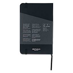 Fabriano EcoQua Plus Stitch-Bound Notebook - Black, 3-1/2" x 5-1/2", Lined, back cover
