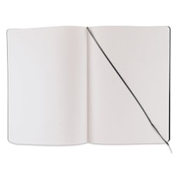 Fabriano EcoQua Plus Stitch-Bound Notebook - Grey, 8-1/4" x 11-3/4", Dot Grid, open