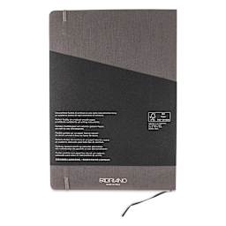 Fabriano EcoQua Plus Stitch-Bound Notebook - Grey, 8-1/4" x 11-3/4", Dot Grid, back cover