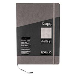 Fabriano EcoQua Plus Stitch-Bound Notebook - Grey, 8-1/4" x 11-3/4", Dot Grid, front cover