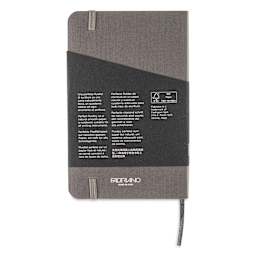 Fabriano EcoQua Plus Stitch-Bound Notebook - Grey, 3-1/2" x 5-1/2", Dot Grid, back cover