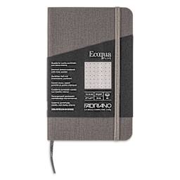 Fabriano EcoQua Plus Stitch-Bound Notebook - Grey, 3-1/2" x 5-1/2", Dot Grid, front cover