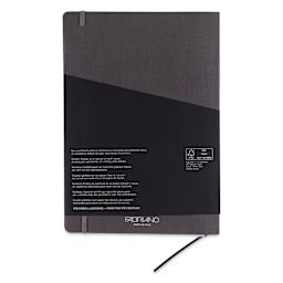 Fabriano EcoQua Plus Stitch-Bound Notebook - Grey, 8-1/4" x 11-3/4", Grid, back cover