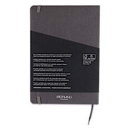 Fabriano EcoQua Plus Stitch-Bound Notebook - Grey, 5-4/5" x 8-1/4", Grid, back cover