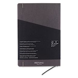 Fabriano EcoQua Plus Stitch-Bound Notebook - Grey, 8-1/4" x 11-3/4", Lined, back cover