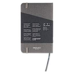 Fabriano EcoQua Plus Stitch-Bound Notebook - Grey, 3-1/2" x 5-1/2", Lined, back cover