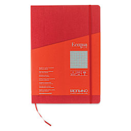 Fabriano EcoQua Plus Stitch-Bound Notebook - Red, 8-1/4" x 11-3/4", Grid, front cover