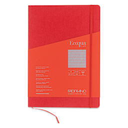 Fabriano EcoQua Plus Stitch-Bound Notebook - Red, 8-1/4" x 11-3/4", Lined, front cover