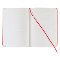 Fabriano EcoQua Plus Stitch-Bound Notebook - Red, 5-4/5" x 8-1/4", Dot Grid, open