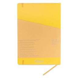 Fabriano EcoQua Plus Stitch-Bound Notebook - Yellow, 8-1/4" x 11-3/4", Grid, back cover