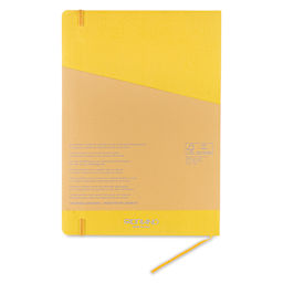 Fabriano EcoQua Plus Stitch-Bound Notebook - Yellow, 8-1/4" x 11-3/4", Lined, back cover