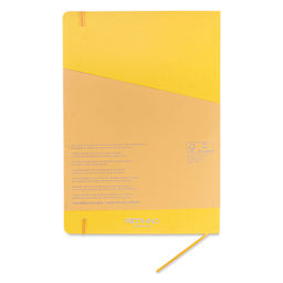 Fabriano EcoQua Plus Stitch-Bound Notebook - Yellow, 8-1/4" x 11-3/4", Dot Grid, back cover
